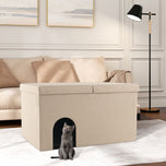 Discreet Cat Litter Box Furniture with Integrated Urine-Proof Mat