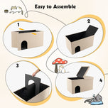 Discreet Cat Litter Box Furniture with Integrated Urine-Proof Mat
